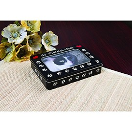 OHIO WHOLESALE, INC. Cat Frame Tin - Food Save for Cat Treats - Add Your Cat Photo - Purr-FECT Cat Lover Gift