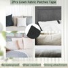 Giftmeet Coffee Canvas Repair Patch, 2 Pcs Self Adhesive Linen