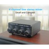 TENEALAY 4-Channel RCA Audio mixer Stereo line levels control Box