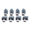 8Pcs Duschkabine Rollen Schiebetür Rolle Dusche Ersatzteile Glastürrolle (4 Oberrolle