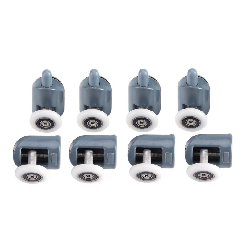 8Pcs Duschkabine Rollen Schiebetür Rolle Dusche Ersatzteile Glastürrolle (4 Oberrolle