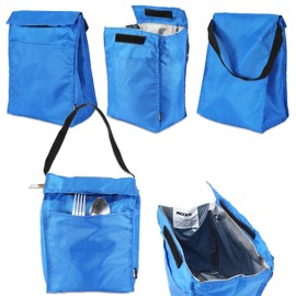 Platinum Series Bulk Lunch Bag Set - Bundle of 12 Insulated Reusable Cooler Bags, Bottle Opener for Travel, Work, School | Temperature Controlled Meal Holder Pack