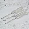 Baptism Favors (24PCS) Mini Rosaries simulated pearl Beads with Sivler