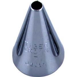 1002 Tiger Crown Base, Silver, 0.7 x 1.2 inches (18 x 30 mm), Small #7 Brass, Chrome Plated, Round Tip, Large, Diameter 0.14 inch (3.5 mm)