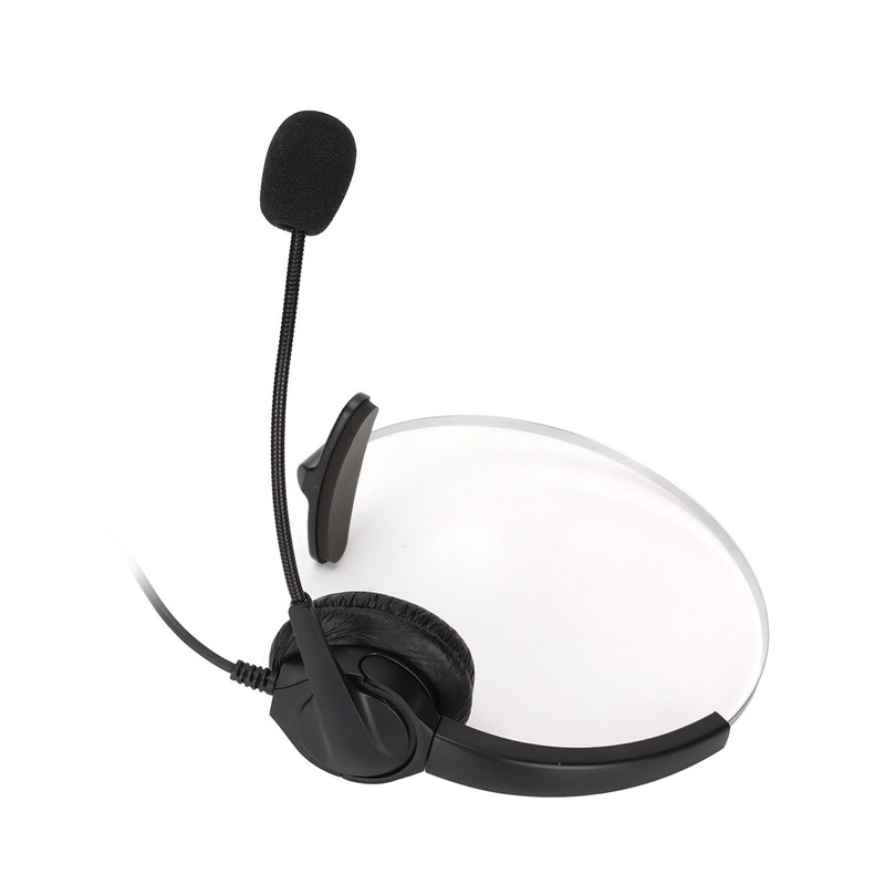 Call Center Headset Mono Noise Cancelling Dual 3.5mm Plug Computer