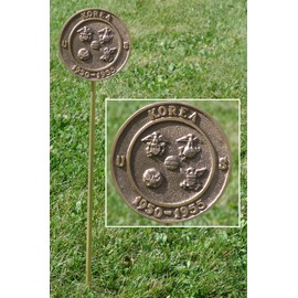 US Flag Store Korean War Veteran Grave Marker - Made of Cast Bronze