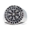 Windalf Rune Vikings Ring VEGVISIR 18 mm Viking Compass Signet