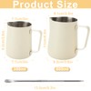 GBACHOOSE 2 Pack Milk Frothing Pitcher, 350ml/600ml Espresso Steaming Pitcher