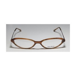 Vera Wang V47 Womens/Ladies Cat Eye Full-rim Stunning Made In Italy Eyeglasses/Eyeglass Frame (52-15-135, Brown)