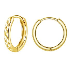 Bewenda Hoop Earrings 925 Silver Small 925 Sterling Silver Hoop Earrings, Unisex Earrings Hoop Earrings for Women Girls, Nickel-Free Hypoallergenic Sleeping Cartilage Huggie Round Ear Lobe Earrings,