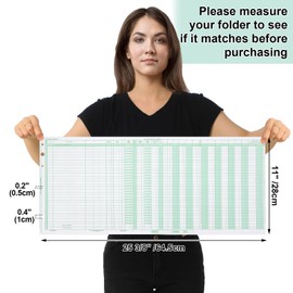 Skyygemm 40 Pcs General Expense Journal Sheet 25 3/8" x 11" Ledger Sheets Cash Disbursement Journal Accounting Sheets General Disbursement Payroll Combo and Ledger Paper Note The Hole Position