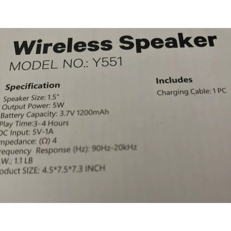 YOCO Rottweiler Dog Puppy Wireless Speaker Yoco Model Y551 New