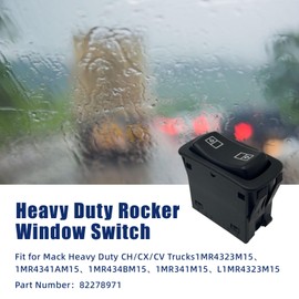 Memiuyelay Heavy Duty Power Door Window Switch Fits for Mack Volvo Truck 1MR4323M15 1MR4341AM15 1MR4341BM15 1MR4341M15 L1MR4323M15 Replace 82278971 25153005 3452263 PAI 804140 S29703