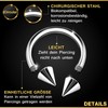 KJM Fashion 3 x Steel Horseshoe Ring 1.2 mm 16