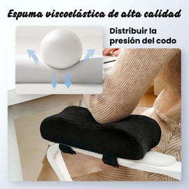 1 Par Reposabrazos Ergonómicos para Silla, Cómodo Forro Polar Corto Cojín Reposabrazos para Silla, Almohadillas de Reposabrazoss de Espuma Viscoelástica, para (Terciopelo de Cristal)