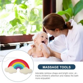 2Pcs Bath for Rainbow Bath Toys , Bath Scrubbie, Bath Sponge Loofah, Fun Shower Time for Boys and Girls