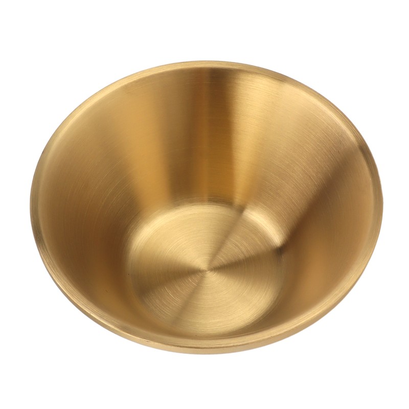 304 Stainless Steel Salad Bowl Double Layer Metal Round Bowl