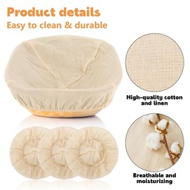 MAQIHAN 2pcs Banneton Liner Reusable - Banneton Bread Proofing Basket Liner Elastic Cloth Bowl Covers for Bread Rising Sour Dough Proofing Covers Sourdough Making Accessories Baking Supplies