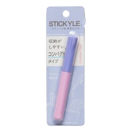Sunstar Stationery S3717470 Sticky Scissors, Compact, Violet x Pale Pink