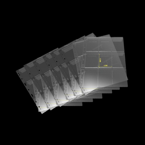 MUROAD Coin Sleeves with 9 Pockets for Collectors, Standard 9