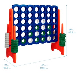 ECR4Kids Jumbo 4-to-Score, Giant Game, Blue/Orange
