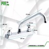 Prez Grifo Mezcladora Fregador Llave Acero Inoxidable Cromado