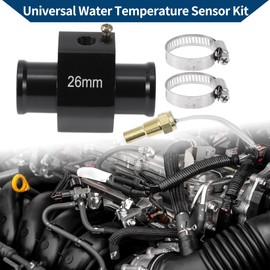 ACROPIX 12/24V Universal Water Temp Sensor Kit, 1/8"NPT 40mm Black Adapter 160'F on - 145'F Off for Automotive Radiator & Engine Cooling