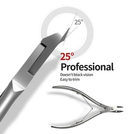 IVON Salon-Quality Cuticle Trimmer, Premium Stainless Steel Cuticle Cutter for Tiny Areas, Professional Manicure Nail Care Tool