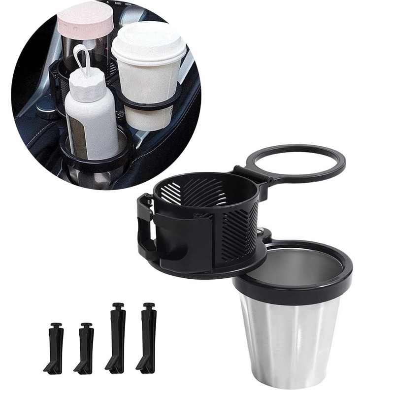 TOTMOX 3 in 1 Multifunction Car Cup Holder with Extension