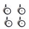 WYI Baby Walker Wheels Replacement Parts, 2'' Plastic Rubber Wheels