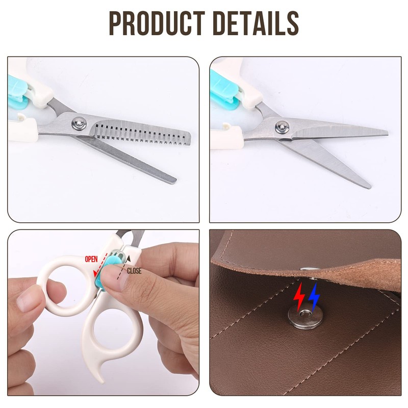 MINGYI Haircut Hair Trimming Set with Comb Scissors for Children