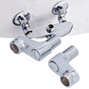 QANYEGN Shower Mixer Faucet Swing Arm Adapter, Wall Mount Clawfoot