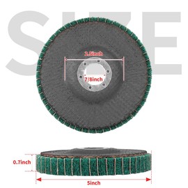 5Pcs 5" x 7/8" Nylon Fiber Flap Disc Polishing Grinding Wheel,Scouring pad Buffing Wheel for Angle Grinder, Polishing Tools (Grit 120)