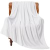 BEDELITE Fleece Blanket White Throw Blanket for Couch & Bed,