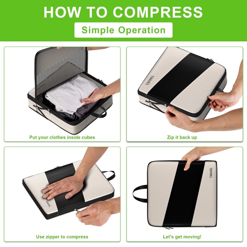 Untiful Compression Packing Cubes for Suitcases, 6 Set Travel Organizer