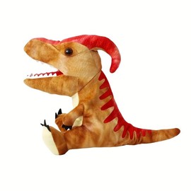 DDEMSMOE Dinosaur Hand Puppets 11.8 Inch Plush Stuffed Animals with Open Movable Mouth, Interactive Toy Storytelling Gift for Girls and Boys:_Parasaurolophus