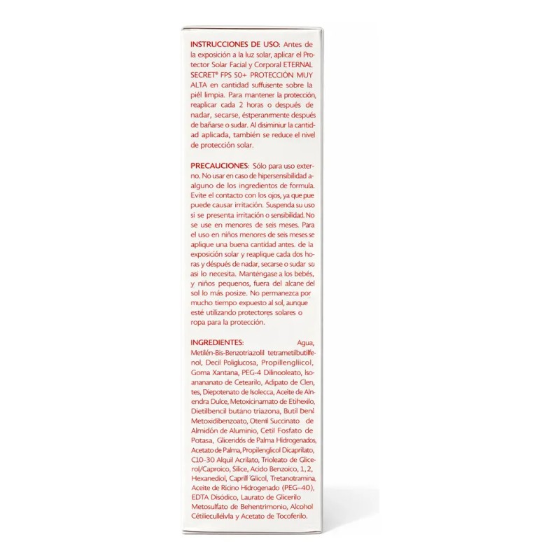 Bloqueador Solar Eternal Secret 125g Fps 50 Uva/uvb