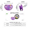 WhisperWilds Adult Sized Pacifier Sweet Dreams Cat Pattern Printed Purple