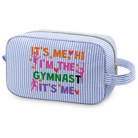 Mxrymvu Gymnastic Gift for Women Makeup Bag Gymnastics Lover Gifts Travel Cosmetic Bag Inspirational Gifts for Athletics Coach Gymnastics Gift for Gymnast Birthday Graduation