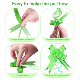 100 Pcs Pull Bows for Gift Wrapping Bow Mini Pull Bows 10 Colors Small Pull Bows Ribbon Pull String Bows 33*1.65cm Decorative Bows Present Pull Bow Knot for Festival Basket Wedding Birthday Party Home