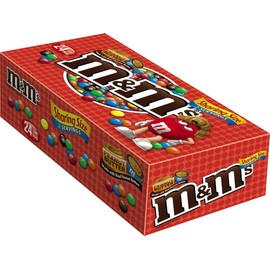 M&M'S Peanut Butter Chocolate Candy Sharing Size 2.83-Ounce Pouch 24-Count Box