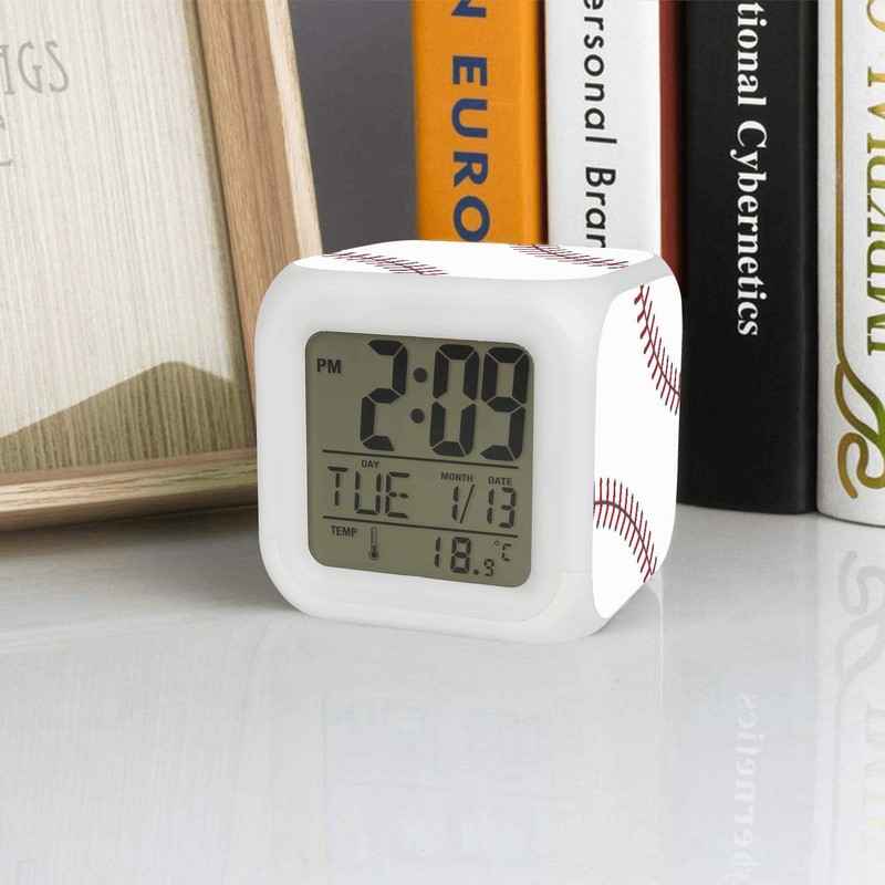XUWU Baseball Ball Alarm Clock for Kids Boy Girl 7