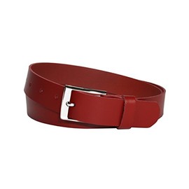 Vascavi Genuine Leather Belt, 3 cm Wide and Approx. 0.25 cm Thick, Belt, Waist Belt, Denim Belt, Made in Germany, red