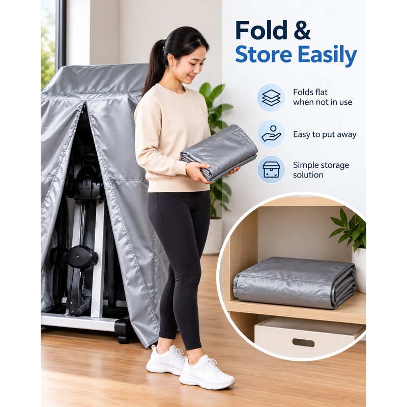 Waterproof Treadmill Cover with Secure Strap, Dustproof Polyester Running Machine
