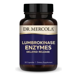 Enzimas de Lumbroquinasa Dr. Mercola — Cápsulas de Liberación Retardada para Circulación y Salud Cardiovascular, 30 Cápsulas