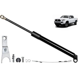 TENKIDOM Pickup Tailgate Assists Compatible with Toyota Tacoma N300 2015-2023 Carbon Fiber Lift Supports Rear Gas Dampers Springs Kit No-Drill Bolt-on 1PCS