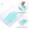 BSTKEY Plastic Clear Blue Storage Container Organizer Box, Home Utility