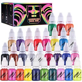 OPHIR 30 colores de tintas de arte de uñas, pintura de aerógrafo, pintura acrílica, esmalte de uñas, pigmentos para modelo, pasatiempos, manualidades 