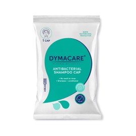 DYMACARE Antibacterial No Rinse Shampoo Cap | Rinse Free Shower Cap That Shampoos & Conditions | PH Balanced Waterless Hair Wash | 1 Cap