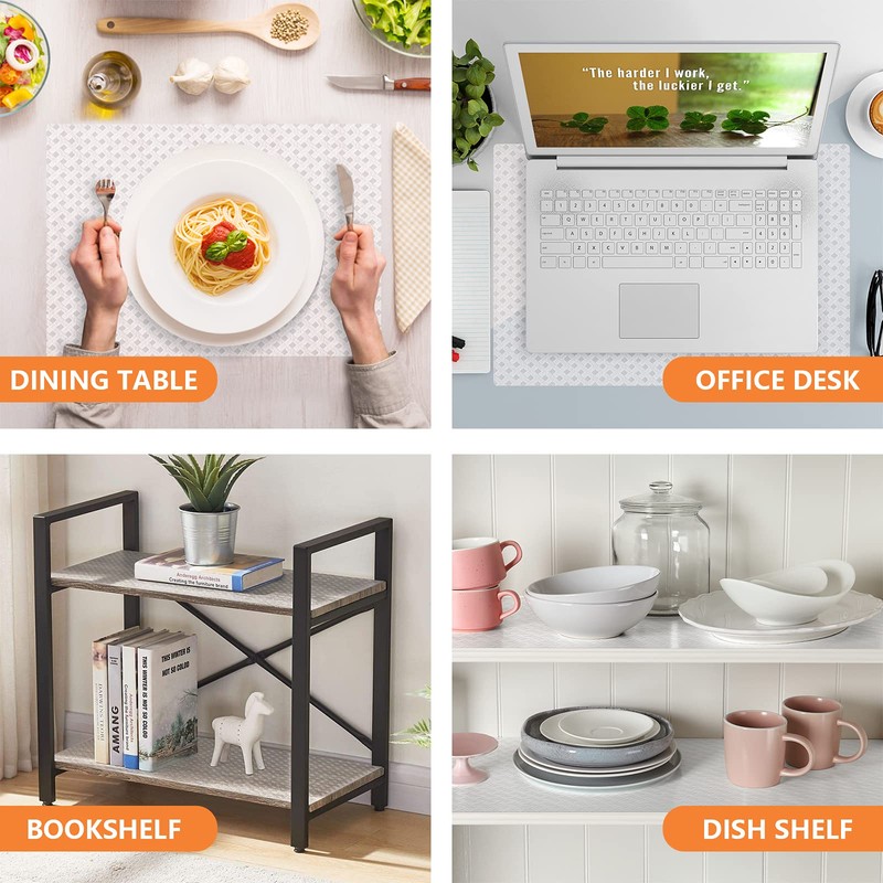 Shelf Liners for Kitchen Cabinets, Waterproof Kitchen Cupboard Liner, Refrigerator